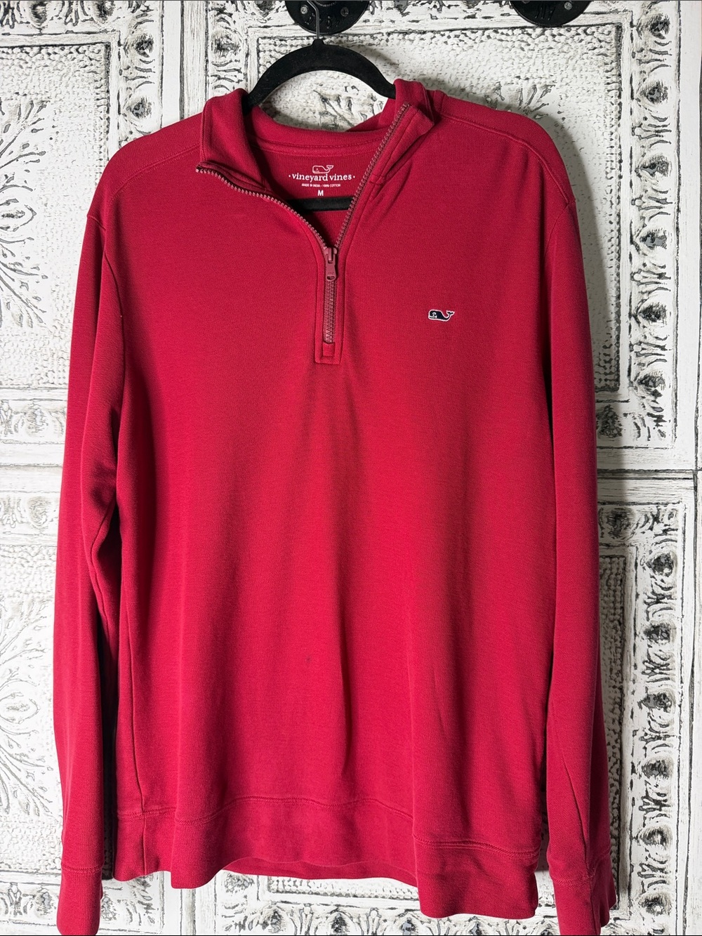 Vineyard Vines Men's Maroon collared pull over - Picture 1 of 7